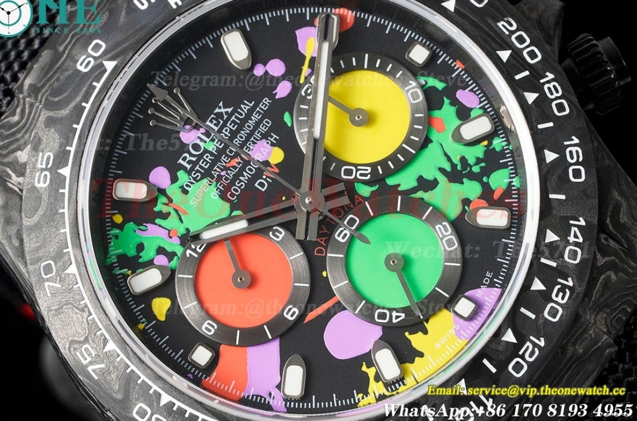 Daytona QF Dial DIW NY Graffiti Carbon SA4130 Colorful 40mm 0416